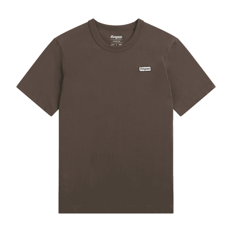 Bergans Logo Cotton T-shirt Herr Dark Rock Taupe XL