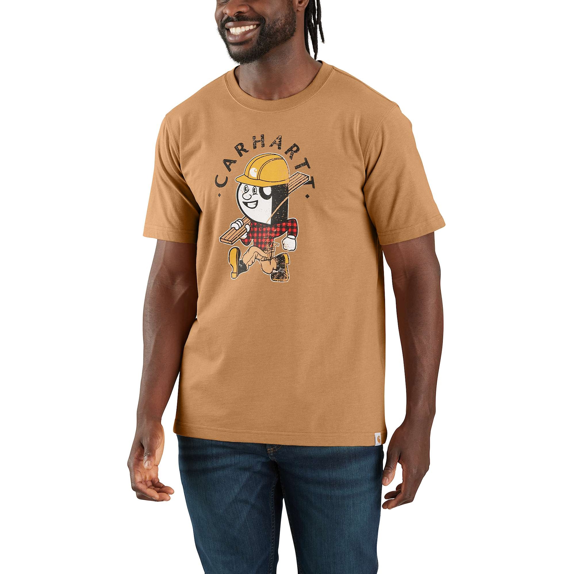 Carhartt Carpenter graphic T-shirt, Herr, Hickory nut heather, L